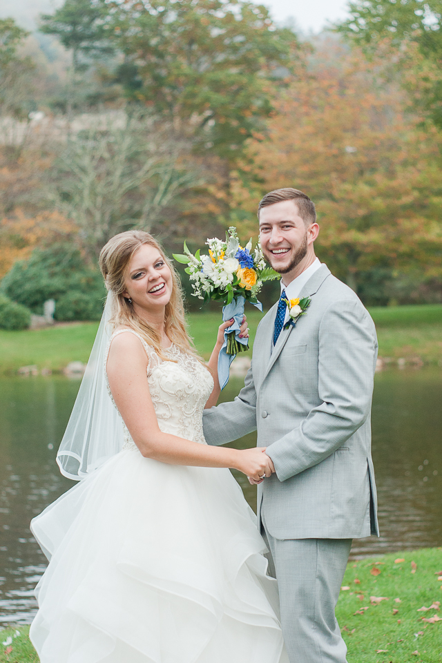 Bride & Groom Portraits with Fall Color