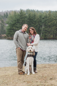 Blowing Rock Photographer Bass Lake Engagement Photos w/ Dog