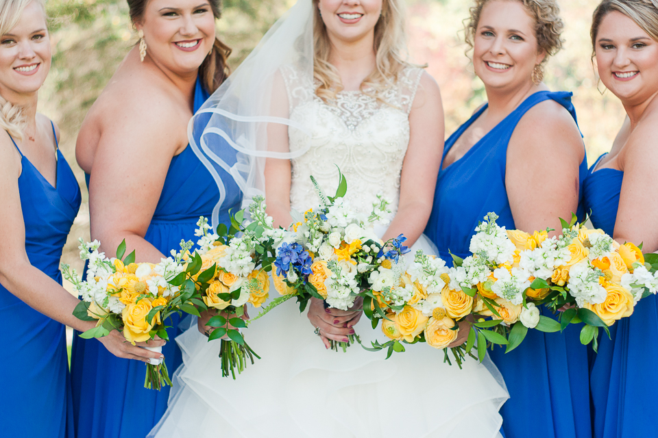 Yellow & Blue Bouquets