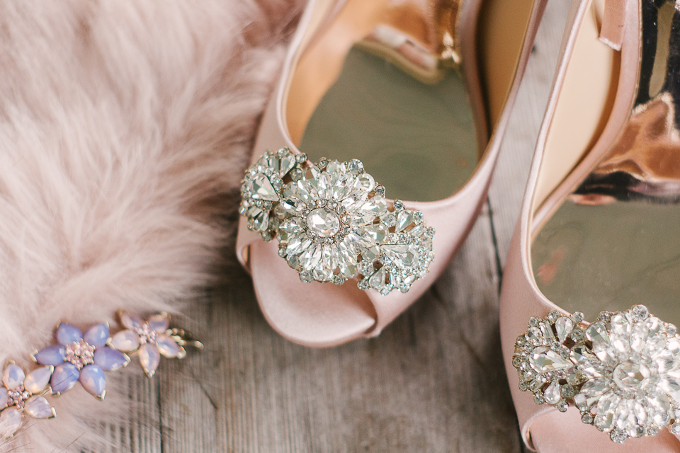 pink badgley mischka bridal shoes